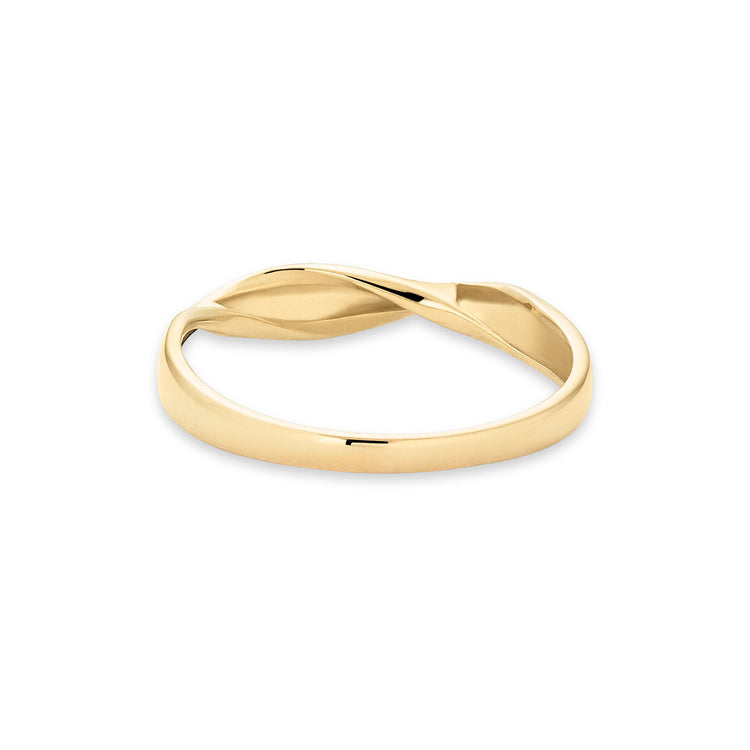 Stone and Strand 14K Yellow Gold Twist And Turn Ring Rear Image