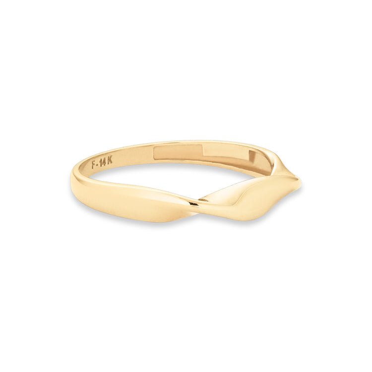 Stone and Strand 14K Yellow Gold Twist And Turn Ring Side Image