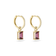Tourmaline Diamond Huggies