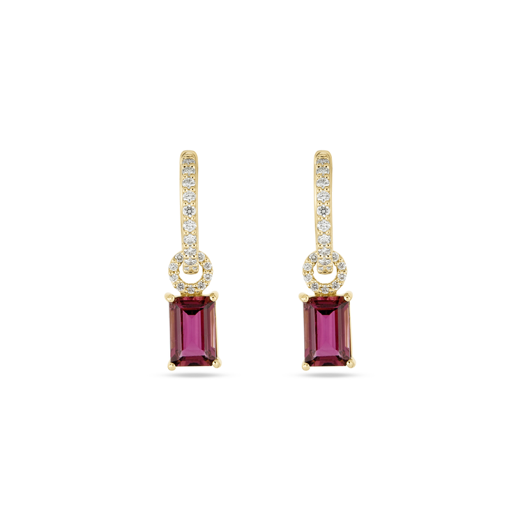 Tourmaline Diamond Huggies
