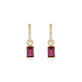 Tourmaline Diamond Huggies