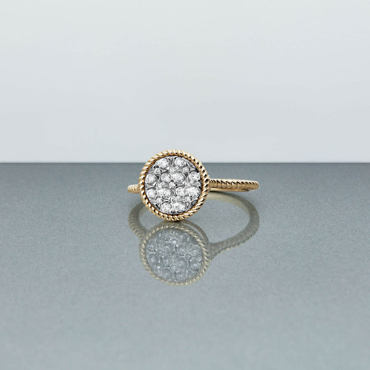 Stone and Strand 10K Yellow Gold Uncorked Pave Cocktail Ring Editorial Image