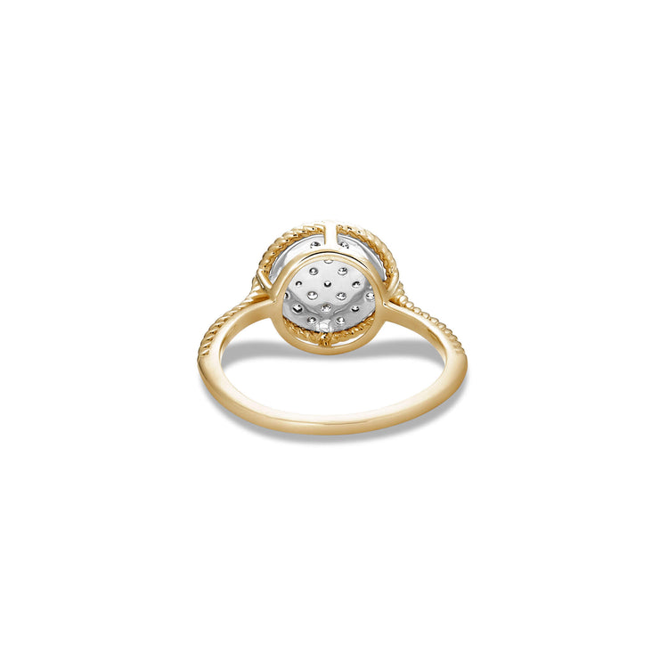 Stone and Strand 10K Yellow Gold Uncorked Pave Cocktail Ring Rear Image