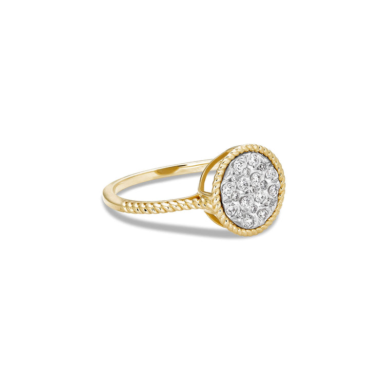 Stone and Strand 10K Yellow Gold Uncorked Pave Cocktail Ring Side Image