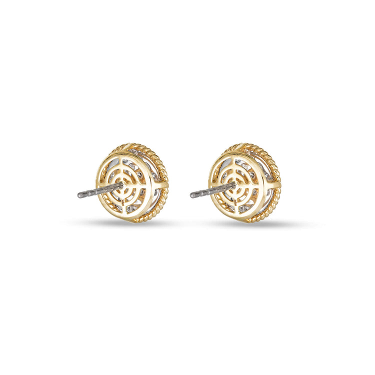 Stone and Strand 10K Yellow Gold Uncorked Pave Studs Rear Image