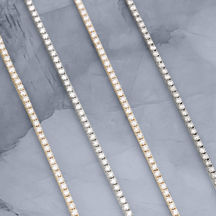 Still life image of Unflippable Tennis Choker in Yellow Gold and White Gold