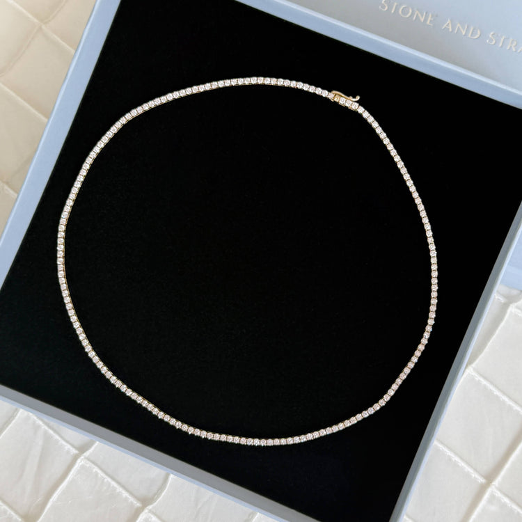 Still life image of Unflippable Tennis Choker in White Gold