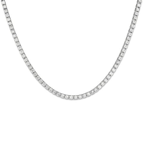 Stone and Strand 14K White Gold  Unflippable Tennis Necklace In White Gold Front Image 