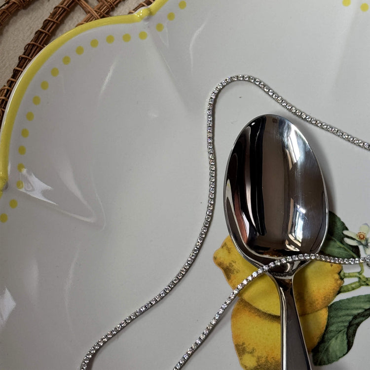 Still life image of Unflippable Tennis Necklace in White Gold