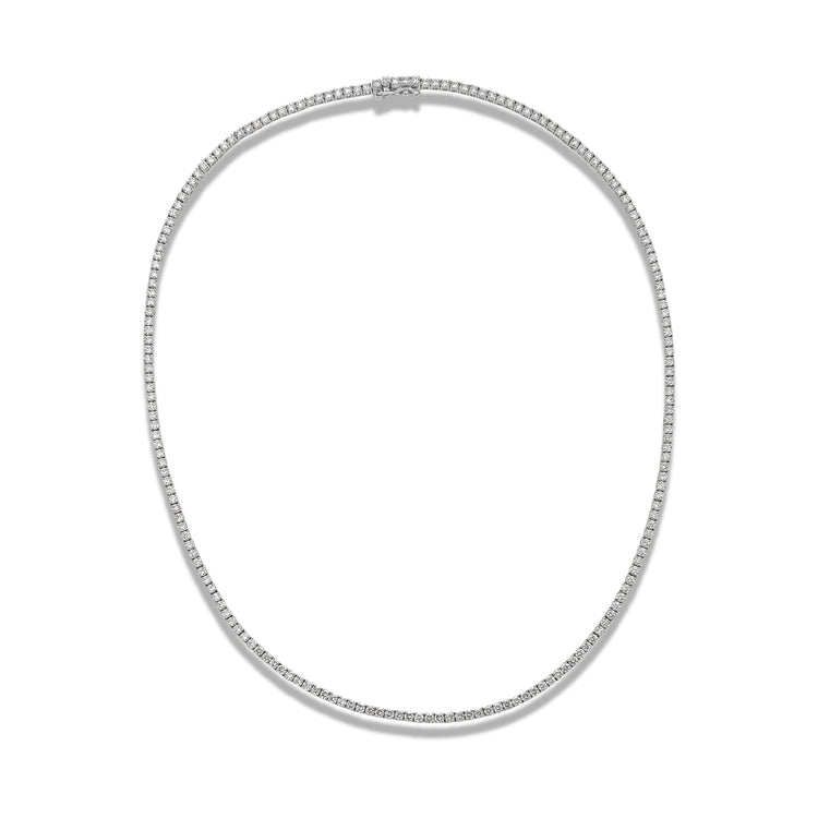 Stone and Strand 14K White Gold  Unflippable Tennis Necklace In White Gold Front Image 