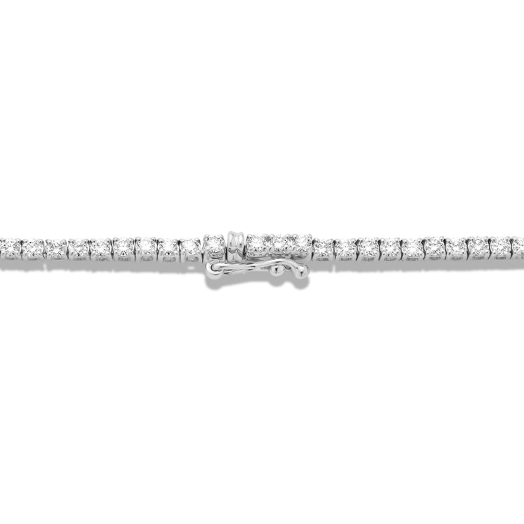 Stone and Strand 14K White Gold  Unflippable Tennis Necklace In White Gold Clasp Image 