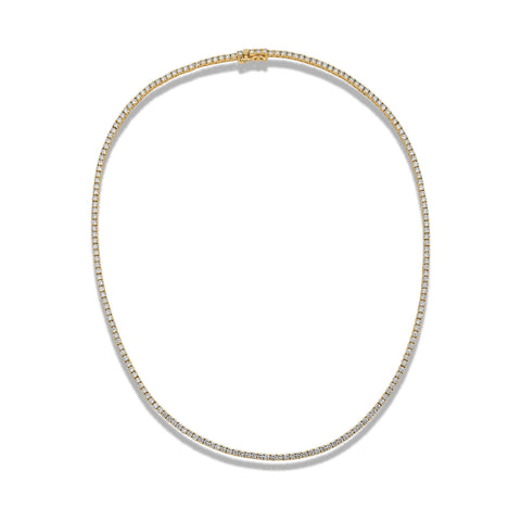 Stone and Strand 14K Yellow Gold Unflippable Tennis Necklace Front Image