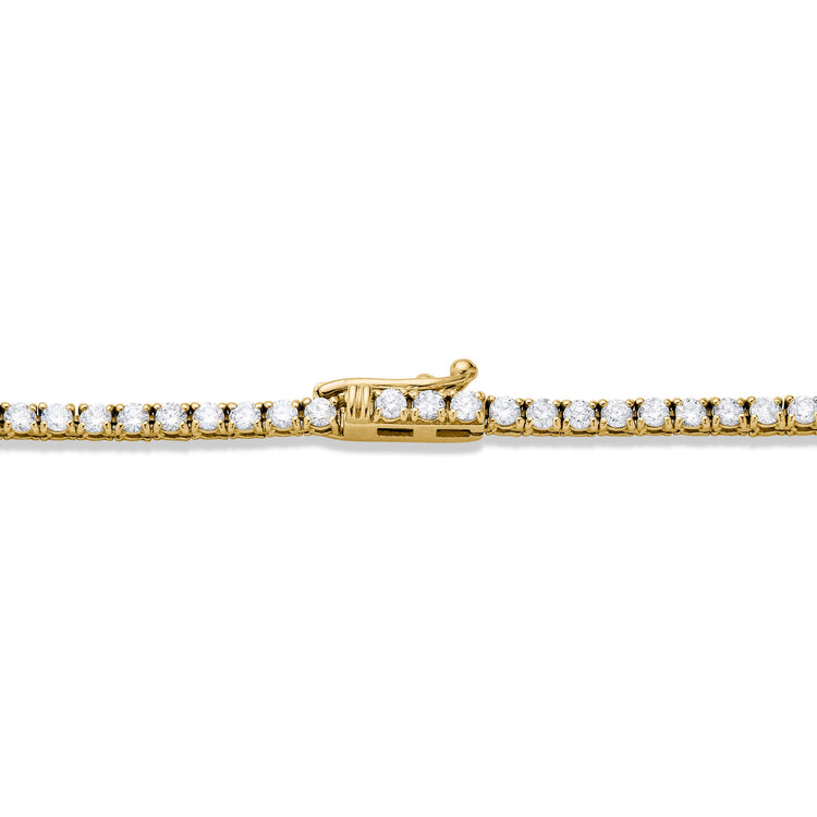Stone and Strand 14K Yellow Gold Unflippable Tennis Choker Close Up Image