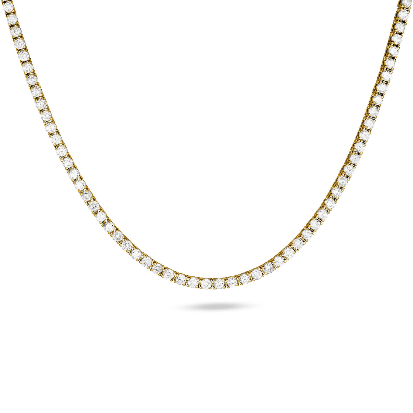 Unflippable Tennis Necklace in Yellow Gold STONE AND STRAND