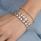 Image of Vintage Silver Bracelet with Stone and Strand Bracelets