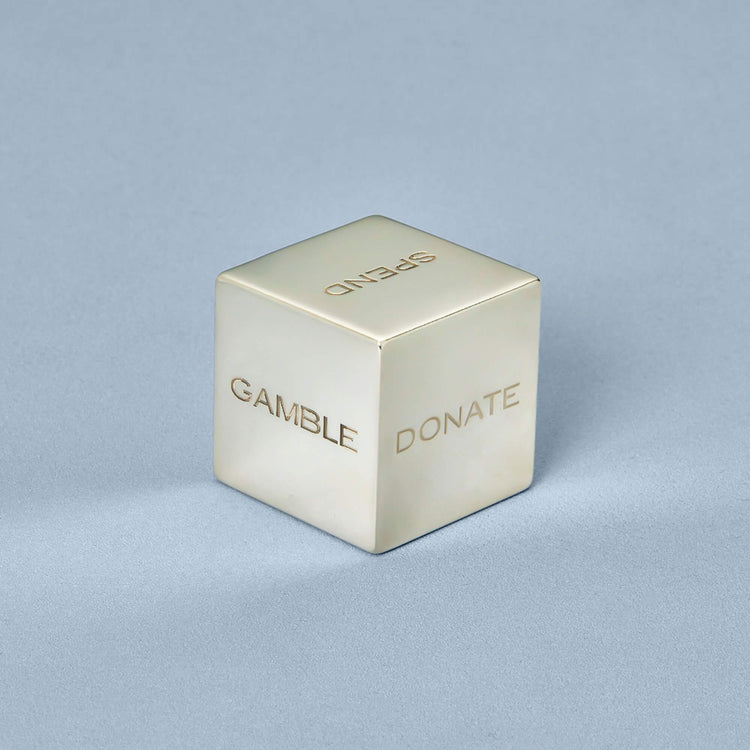 Stone and Strand Vintage Silver Decision Maker Dice Front Image