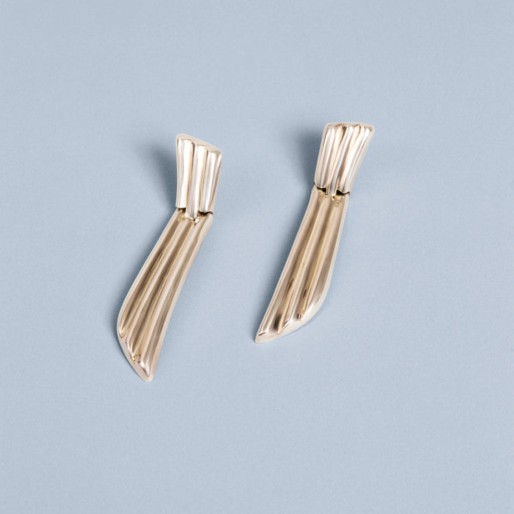 Stone and Strand Vintage Silver Drop Earrings Front Image