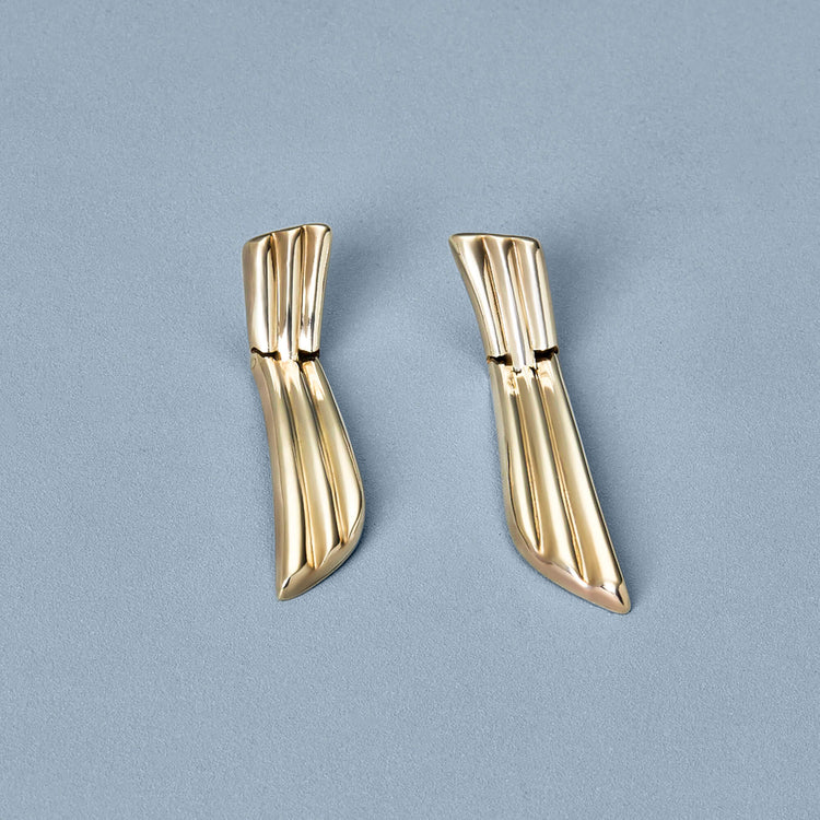 Stone and Strand Vintage Silver Drop Earrings Front Image