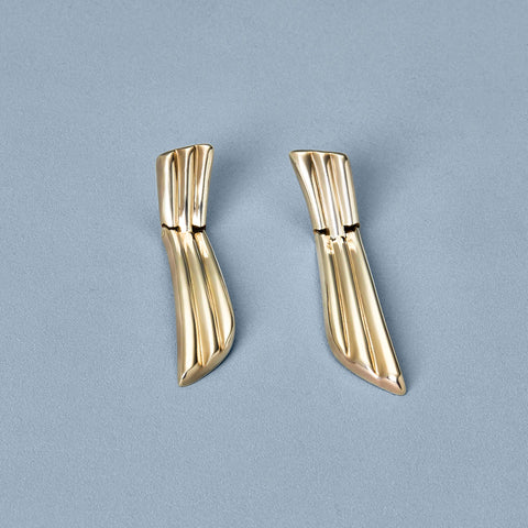 Stone and Strand Vintage Silver Drop Earrings Front Image