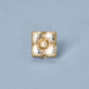 Stone and Strand Vintage Silver Flower Clip On Earrings Front Single Image