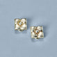 Stone and Strand Vintage Silver Flower Clip On Earrings Front Image