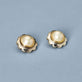 Stone and Strand Vintage Silver Pearl Flower Clip On Earrings Front Image