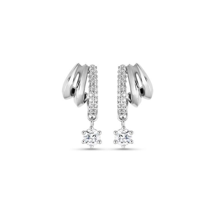 Stone and Strand Sterling Silver Waverly LAB-Created Diamond Drop Earrings Front Image