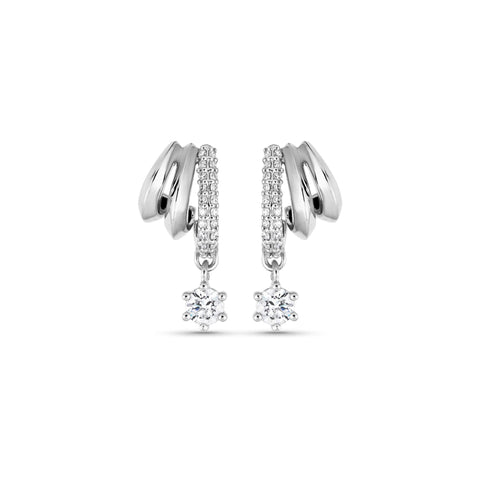 Stone and Strand Sterling Silver Waverly LAB-Created Diamond Drop Earrings Front Image