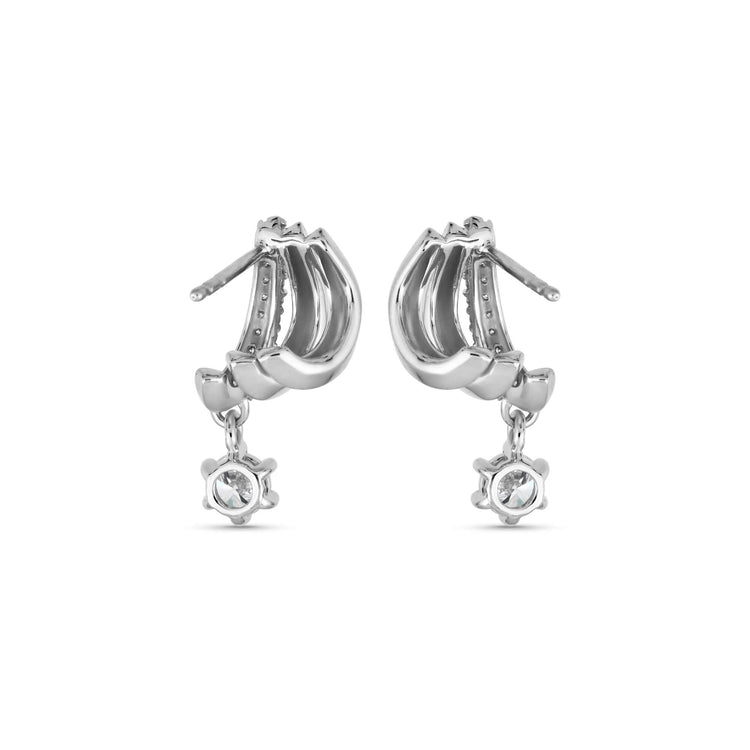 Stone and Strand Sterling Silver Waverly LAB-Created Diamond Drop Earrings Rear Image
