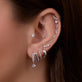 Image of Sterling Silver Waverly LAB-Created Diamond Drop Earrings with Stone and Strand Earrings