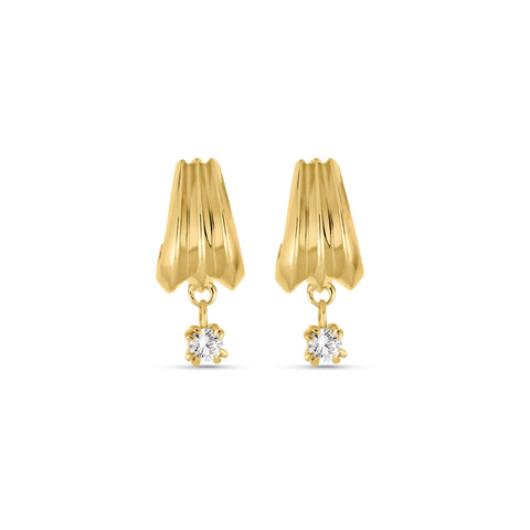 Stone and Strand 14K Yellow Gold Whitney Diamond Drop Earrings Front Image