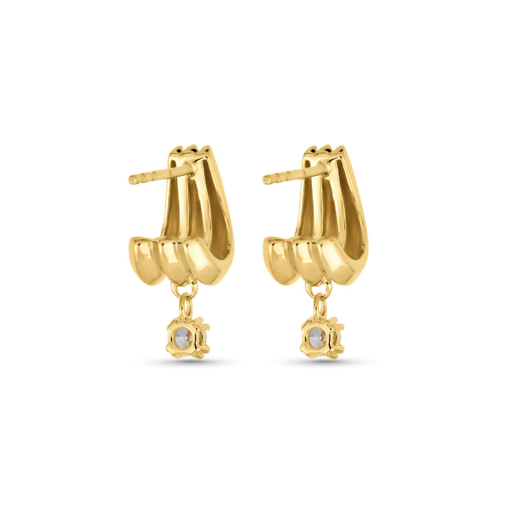 Stone and Strand 14K Yellow Gold Whitney Diamond Drop Earrings Rear Image
