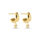 Stone and Strand 14K Yellow Gold Whitney Diamond Drop Earrings Side Image