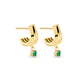 Stone and Strand 14K Yellow Gold Whitney Emerald Drop Earrings Side Image