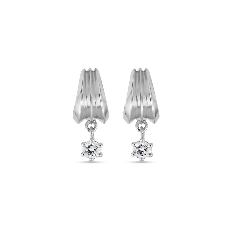Stone and Strand Sterling Silver Whitney LAB-Created Diamond Drop Earrings Front Image