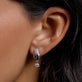 Image of Sterling Silver Whitney LAB-Created Diamond Drop Earrings on Models Ear