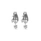 Stone and Strand Sterling Silver Whitney LAB-Created Diamond Drop Earrings Rear Image