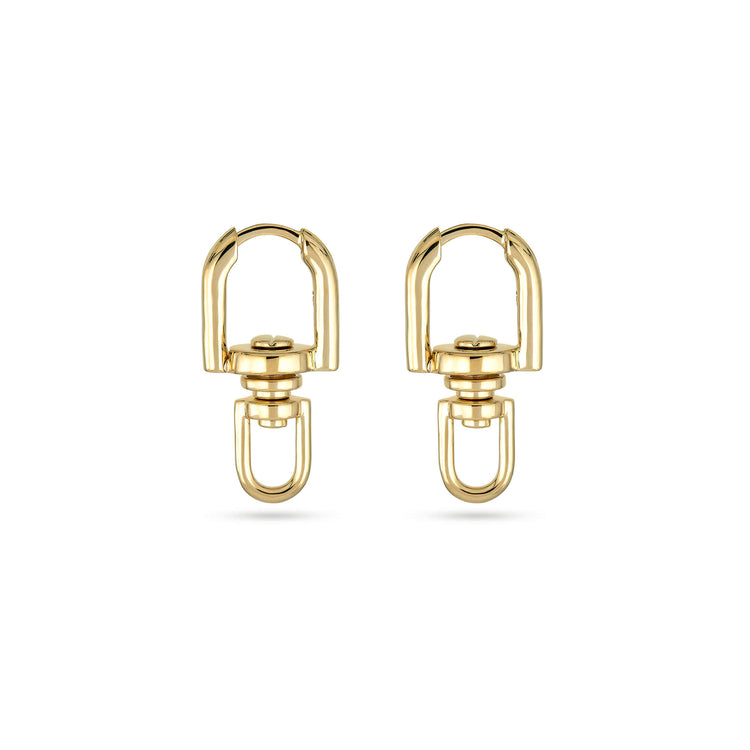 Stone and Strand 14K Yellow Gold Windlass Gold Earrings Front Image