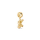 Stone and Strand 14K Yellow Gold Woodstock Initial Charm Side Image