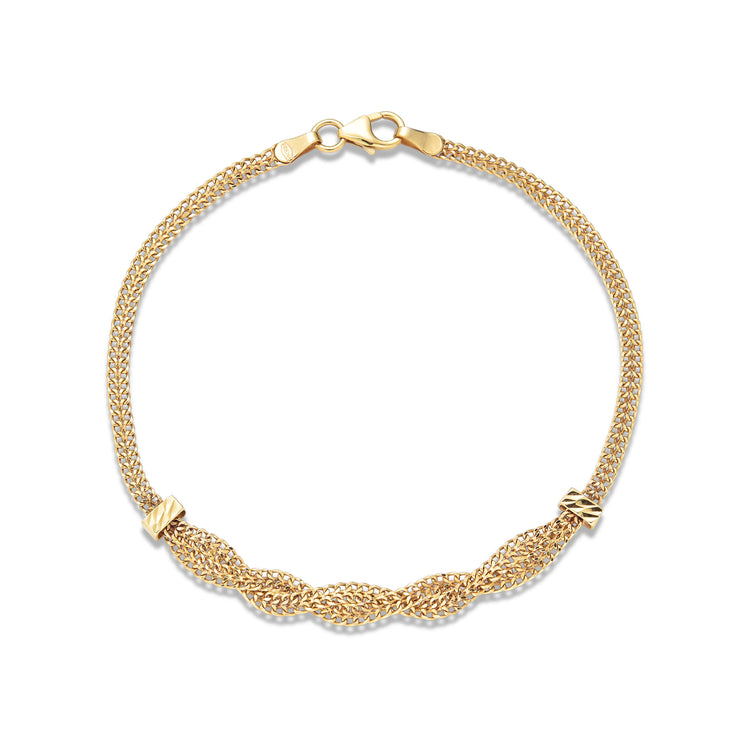 Woven In Gold Braided Bracelet