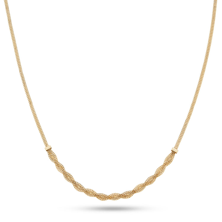 Stone and Strand 10K Yellow Gold Woven In Gold Braided Necklace Image