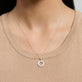Image of 10K Yellow Gold XL Diamond Code Necklace on Models Neck