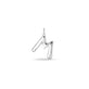 Stone and Strand Sterling Silver XL Silver Blob Initial Charm Front Image