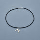 Stone and Strand Sterling Silver XL Silver Blob Initial Necklace Editorial Image