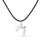 Stone and Strand Sterling Silver XL Silver Blob Initial Necklace Front Image