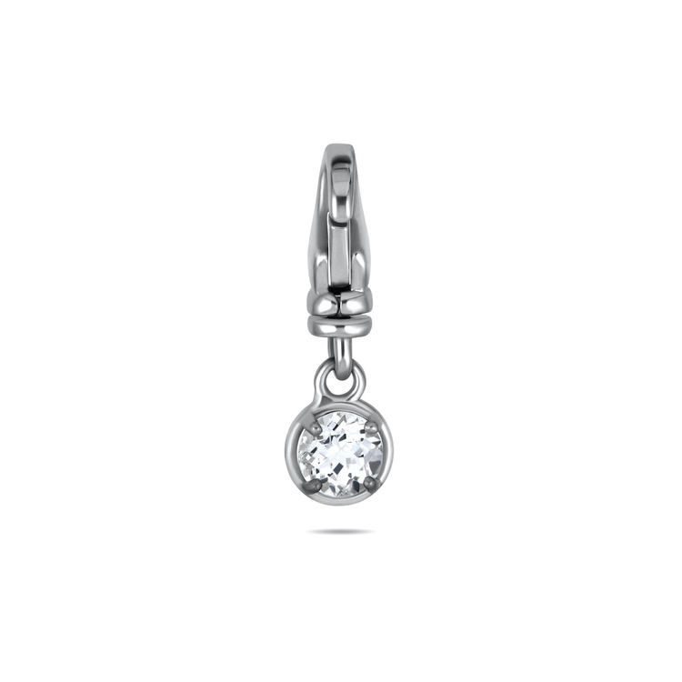 Hooked On You Silver Topaz Charm