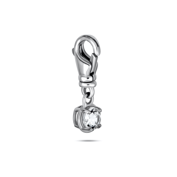 Hooked On You Silver Topaz Charm