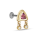 Tickled Pink Diamond Push Pin Stud