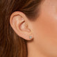 Image of 14K Yellow Gold Lab-Created Diamond Studs on Models Ear