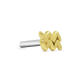 16 Gauge Gold Zodiac Threaded Stud with Titanium Closure